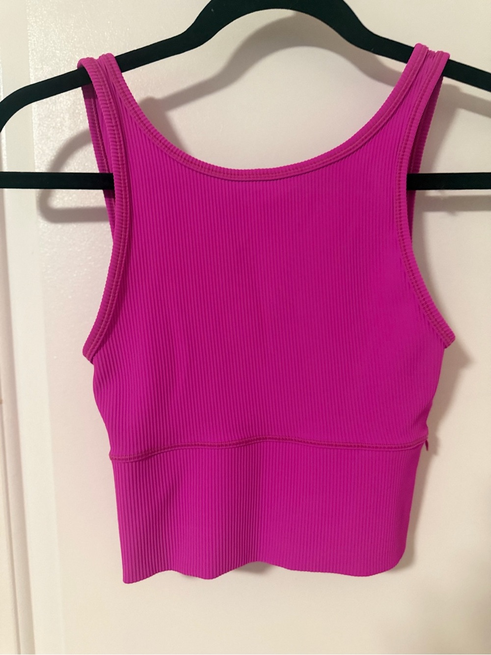 Lululemon Ribbed Open Back Cropped Tank Top | Hot Pink | Size 4